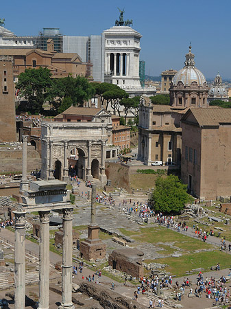 Blick auf das Forum Romanum Fotos