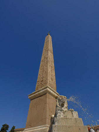 Obelisk und Löwenbrunnen