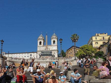 Foto Treppe mit Kirche - Rom